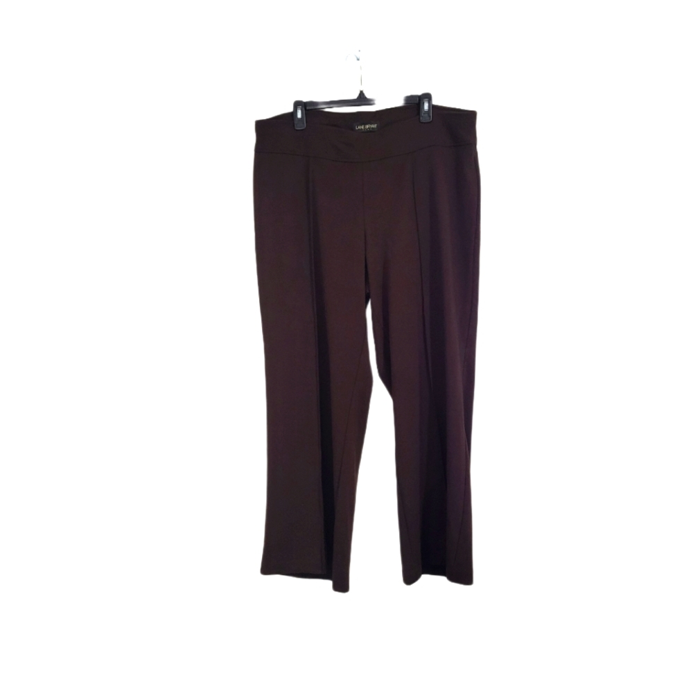 Lane Bryant  Women's  Size 18/20 Pull-on  Wide Leg Pants  Elastic Waist  Brown